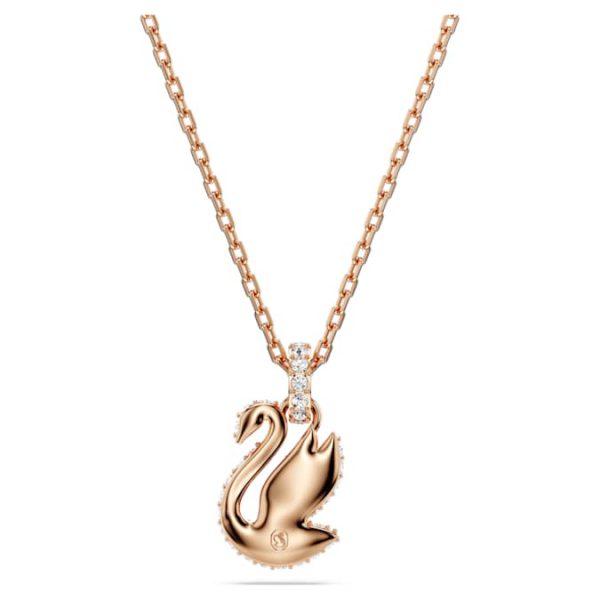 Swan pendant Swan, Small, Black, Rose gold-tone plated - Image 5