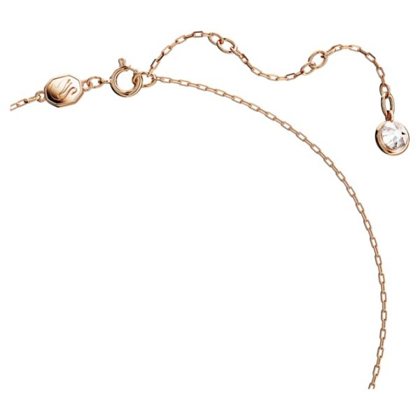Swan pendant Swan, Small, White, Rose gold-tone plated - Image 4
