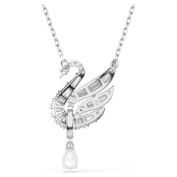 Swan pendant Swan, White, Rhodium plated - Image 6