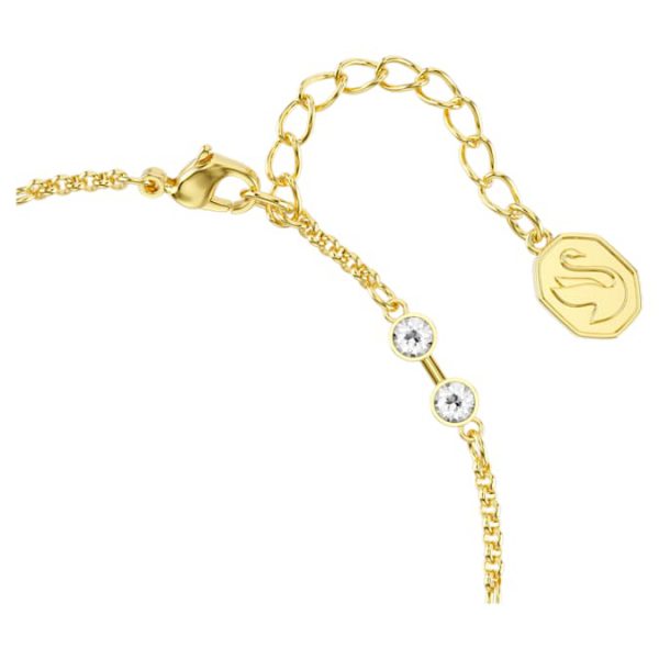 Swarovski Remix Collection strand Round cut, White, Gold-tone plated - Image 4