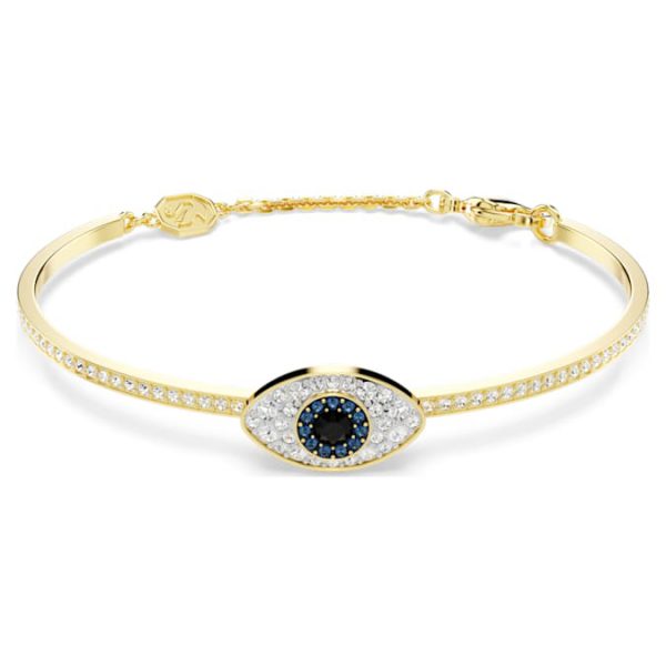 Symbolica bangle Evil eye, Blue, Gold-tone plated - Image 6