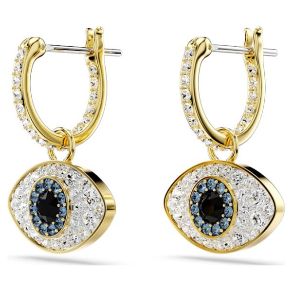Symbolica drop earrings Evil eye, Blue, Gold-tone plated - Image 4