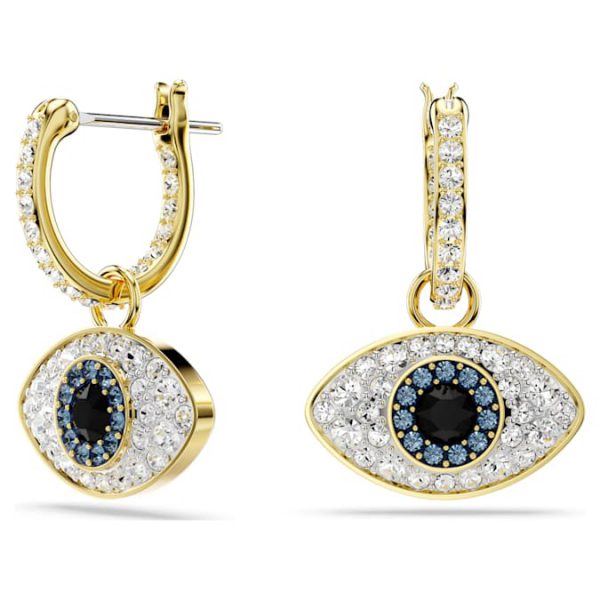 Symbolica drop earrings Evil eye, Blue, Gold-tone plated - Image 6