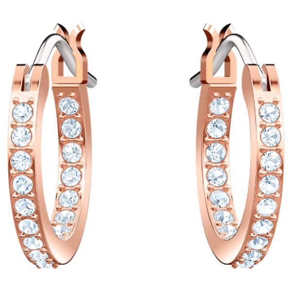 Symbolica hoop earrings Evil eye, Blue, Rose gold-tone plated - Image 4