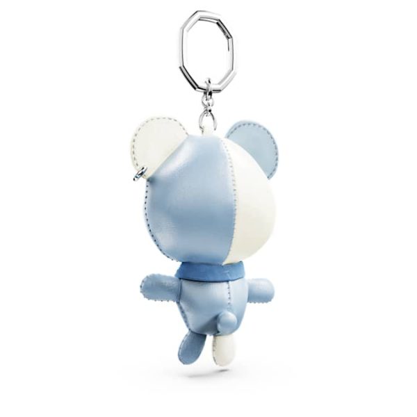 Teddy bag charm Bear, Blue, Rhodium plated - Image 6