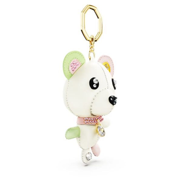 Teddy bag charm Bear, Multicolored, Gold-tone plated - Image 4