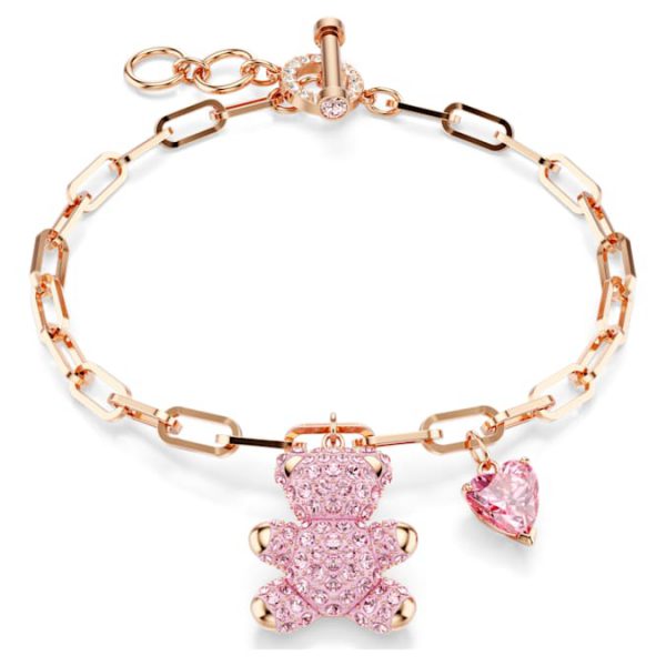 Teddy bracelet Bear, Pink, Rose gold-tone plated - Image 2