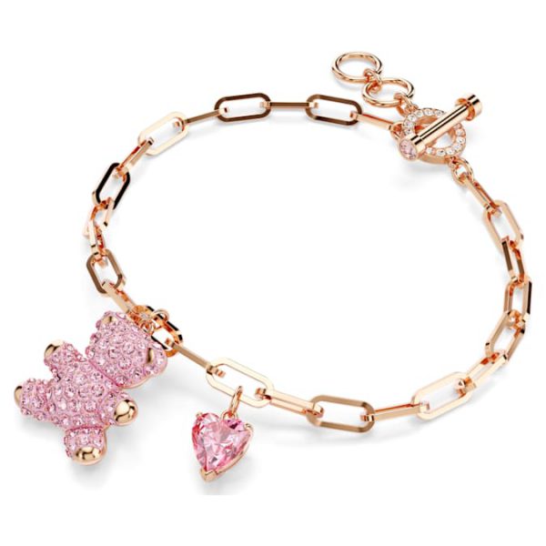 Teddy bracelet Bear, Pink, Rose gold-tone plated - Image 3