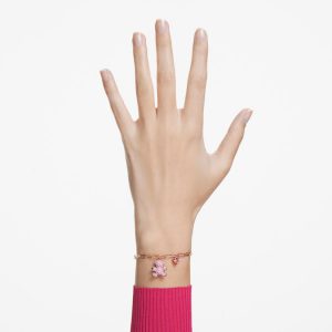 Teddy bracelet Bear, Pink, Rose gold-tone plated