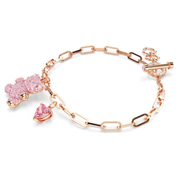 Teddy bracelet Bear, Pink, Rose gold-tone plated - Image 5