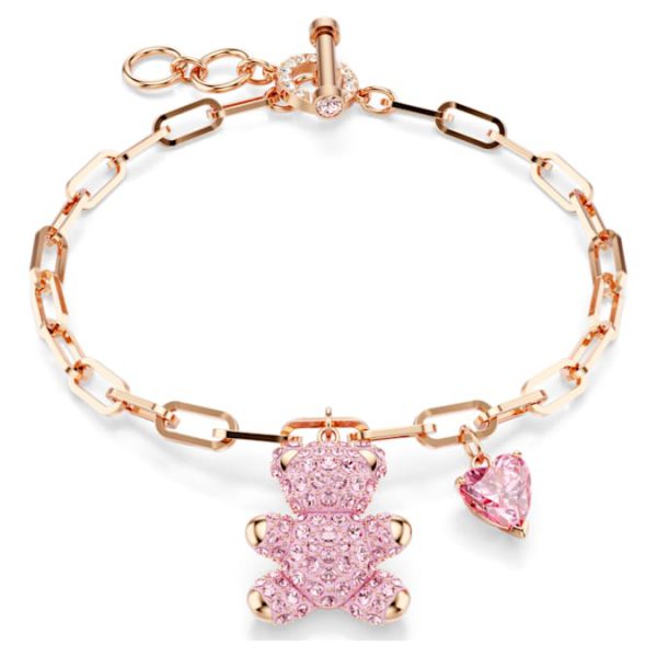 Teddy bracelet Bear, Pink, Rose gold-tone plated - Image 7