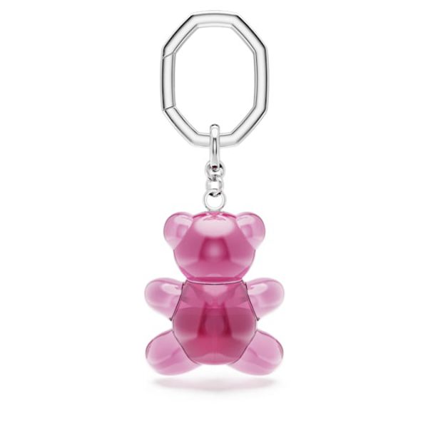 Teddy key ring Bear, Pink, Rhodium plated - Image 6