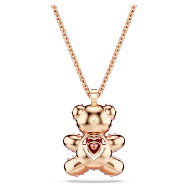Teddy pendant Bear, Pink, Rose gold-tone plated - Image 6