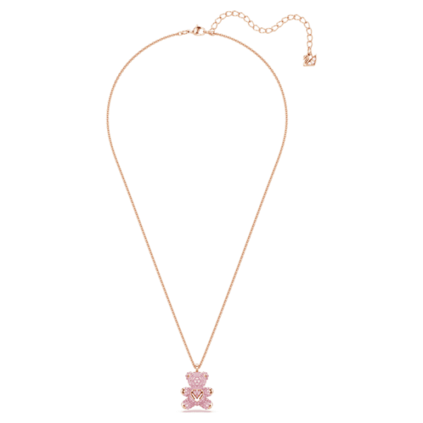Teddy pendant Bear, Pink, Rose gold-tone plated - Image 3