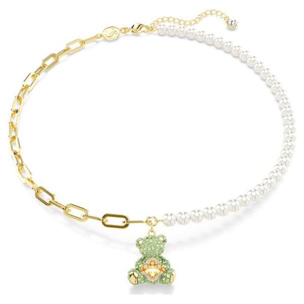Teddy pendant Crystal pearl, Bear, Multicolored, Gold-tone plated - Image 2