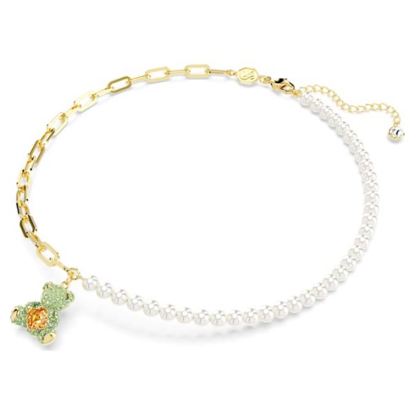 Teddy pendant Crystal pearl, Bear, Multicolored, Gold-tone plated - Image 3