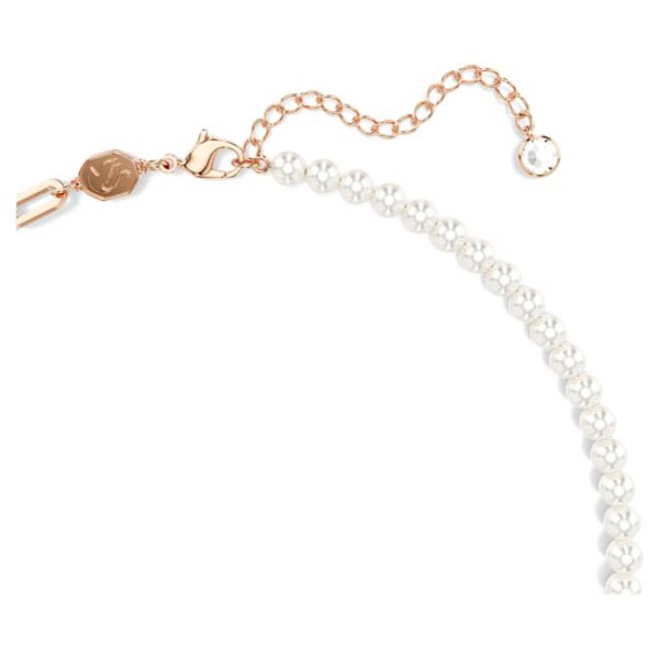 Teddy pendant Crystal pearl, Bear, Pink, Rose gold-tone plated - Image 4