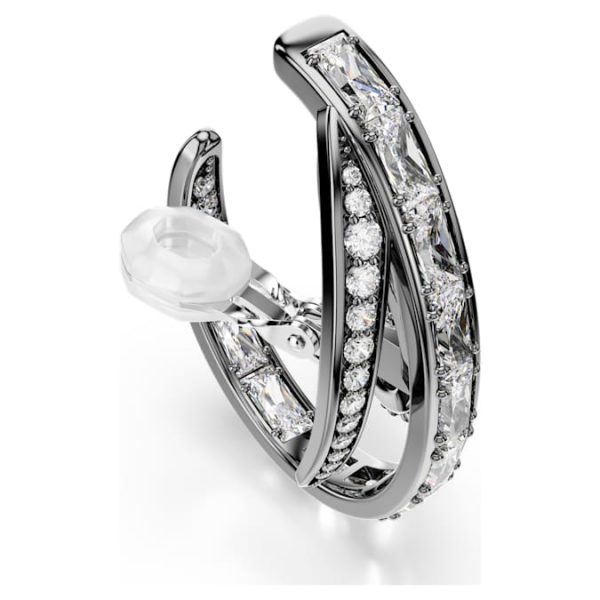 The Vienna Collection ear cuff set (3) Feather, White, Ruthenium plated - Image 5
