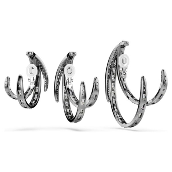 The Vienna Collection ear cuff set (3) Feather, White, Ruthenium plated - Image 6