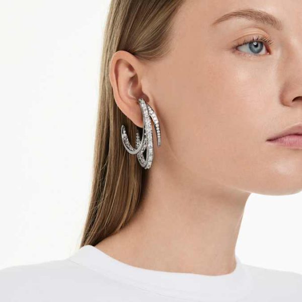 The Vienna Collection ear cuff set (3) Feather, White, Ruthenium plated - Image 7
