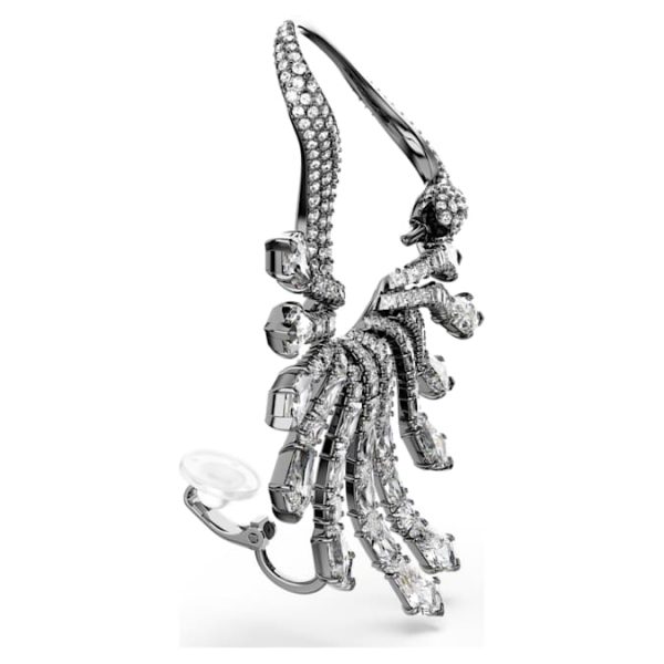 The Vienna Collection ear cuff Swan, White, Ruthenium plated - Image 4