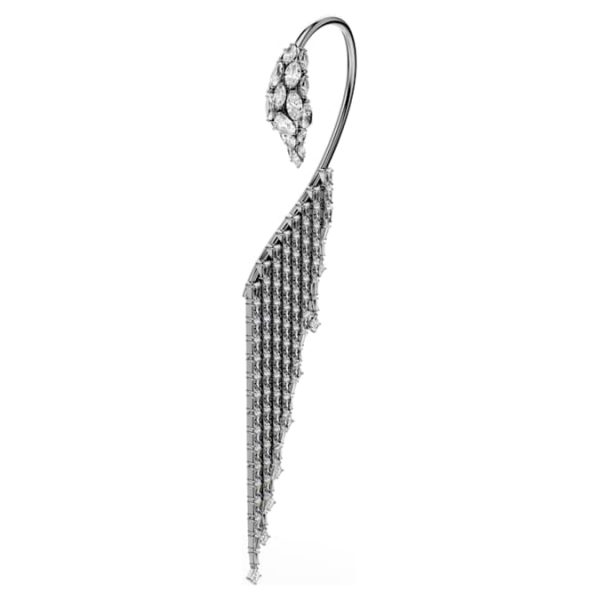 The Vienna Collection ear cuffs Swan, White, Ruthenium plated - Image 4