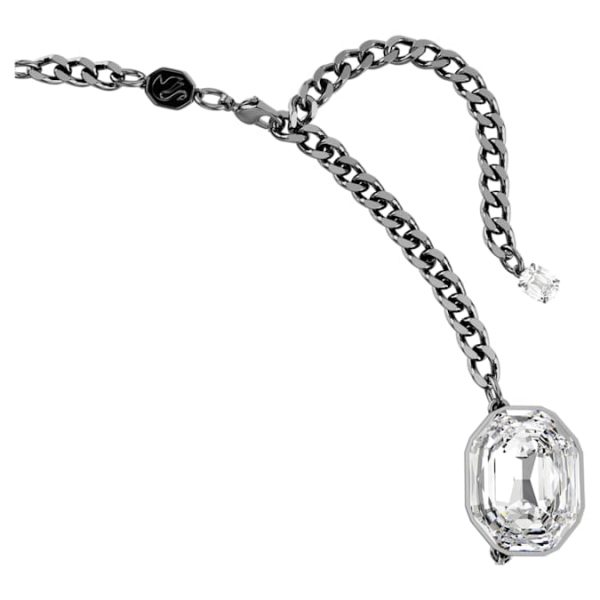 The Vienna Collection necklace Feather, White, Ruthenium plated - Image 4