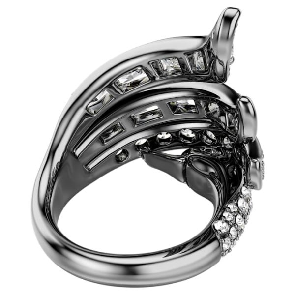 The Vienna Collection ring Swan, White, Ruthenium plated - Image 5