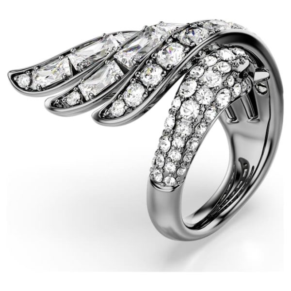 The Vienna Collection ring Swan, White, Ruthenium plated - Image 6