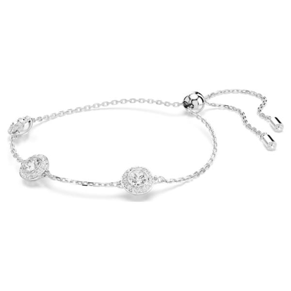 Una Angelic bracelet Round cut, Double sided motifs, White, Rhodium plated - Image 3