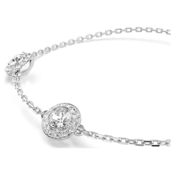 Una Angelic bracelet Round cut, Double sided motifs, White, Rhodium plated - Image 5