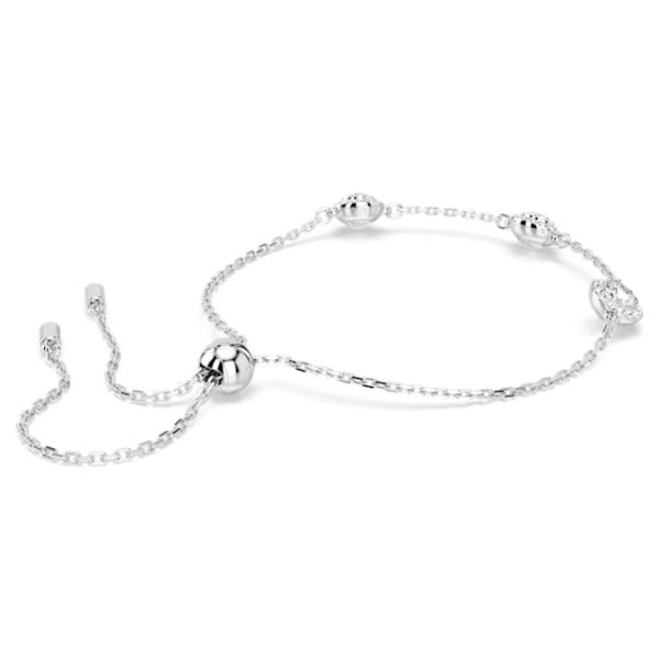Una Angelic bracelet Round cut, Double sided motifs, White, Rhodium plated - Image 7