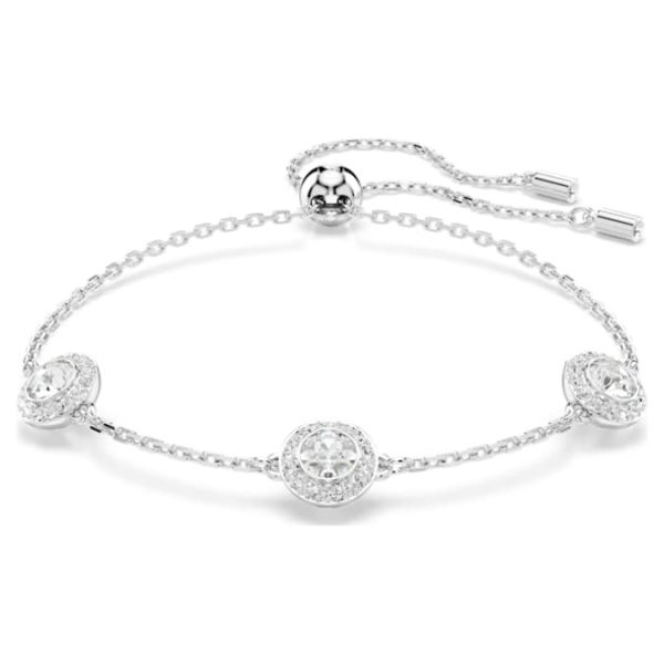 Una Angelic bracelet Round cut, Double sided motifs, White, Rhodium plated - Image 10