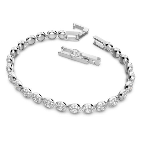 Una Angelic bracelet Round cut, Small, White, Rhodium plated - Image 3