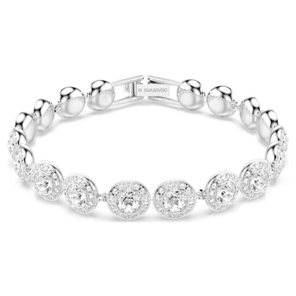 Una Angelic bracelet Round cut, White, Rhodium plated - Image 2