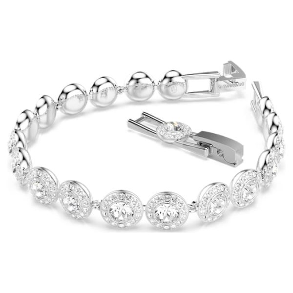 Una Angelic bracelet Round cut, White, Rhodium plated - Image 3