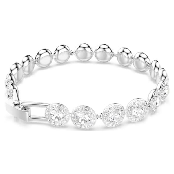 Una Angelic bracelet Round cut, White, Rhodium plated - Image 6