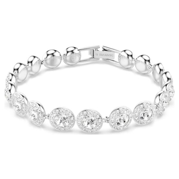 Una Angelic bracelet Round cut, White, Rhodium plated - Image 7