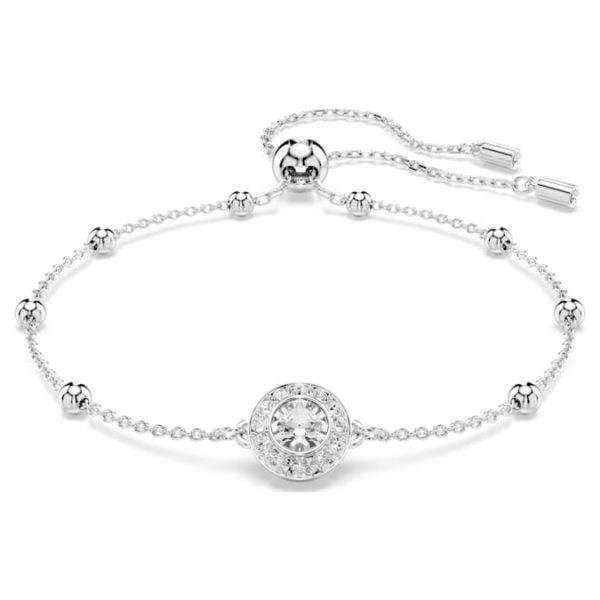 Una Angelic bracelet Round cut, White, Rhodium plated - Image 2