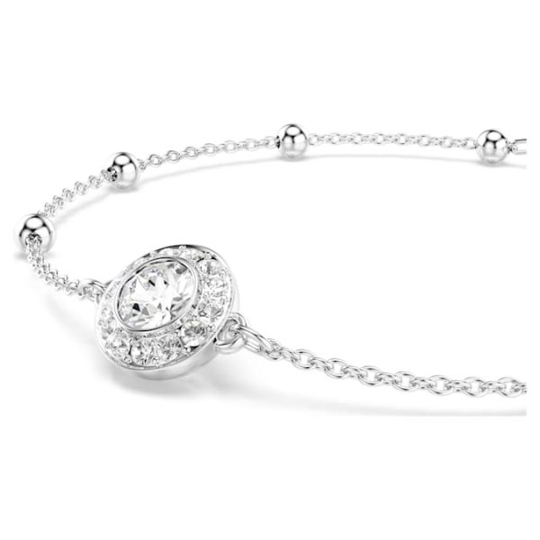 Una Angelic bracelet Round cut, White, Rhodium plated - Image 5