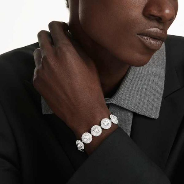 Una Angelic bracelet White, Rhodium plated - Image 7
