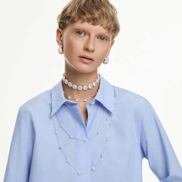Una Angelic choker White, Rhodium plated - Image 7