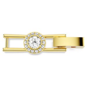 Una Angelic extender Round cut, White, Gold-tone plated