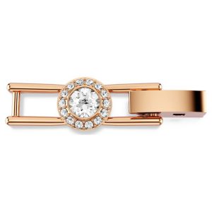 Una Angelic extender Round cut, White, Rose gold-tone plated