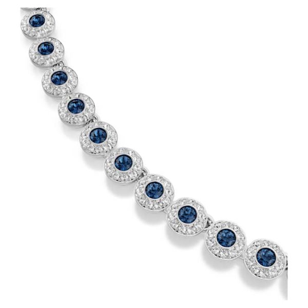 Una Angelic necklace Round cut, Blue, Rhodium plated - Image 5