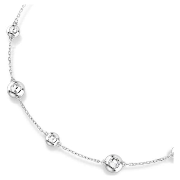 Una Angelic necklace Round cut, Double sided motifs, White, Rhodium plated - Image 5