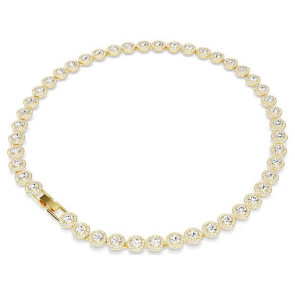 Una Angelic necklace Round cut, White, Gold-tone plated - Image 6