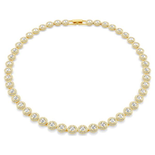 Una Angelic necklace Round cut, White, Gold-tone plated - Image 7