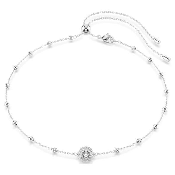 Una Angelic pendant Round cut, Double sided motifs, White, Rhodium plated - Image 2