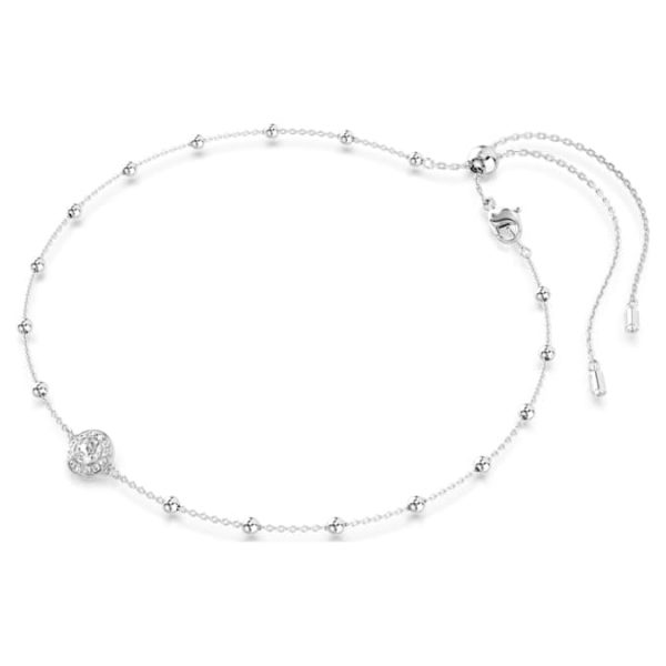 Una Angelic pendant Round cut, Double sided motifs, White, Rhodium plated - Image 3
